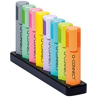 Q-Connect Deskset with 8 Pastel Highlighters (Pack of 8)