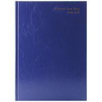 5 Star Academic Diary Day Per Page A4 Blue 2026-2027