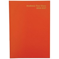 Academic Diary Day Per Page A4 Orange 2026-2027