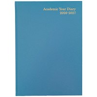 Academic Diary Day Per Page A4 Sky Blue 2026-2027