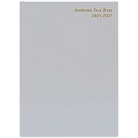 5 Star Academic Day Per Page Diary A5 Silver Grey 26-27