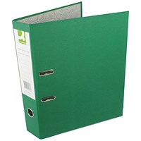 Q-Connect Foolscap Recycled Lever Arch Files, 70mm Spine, Green, Pack of 10