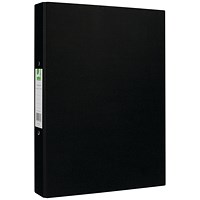 Q-Connect Ring Binder, A4, 2 O-Ring, 25mm Capacity, Black, Pack of 10 Q-Connect Ring Binder, A4, 2 O-Ring, 25mm Capacity, Black, Pack of 10