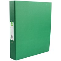 Q-Connect Ring Binder, A4, 2 O-Ring, 25mm Capacity, Green, Pack of 10
