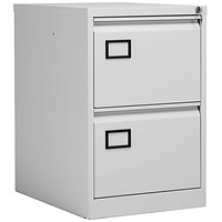 Jemini Foolscap Filing Cabinet, 2 Drawer, Grey