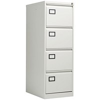 Jemini Foolscap Filing Cabinet, 4 Drawer, Grey