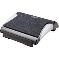 Q- Connect Foot Rest with Carpet - Black/Silver
