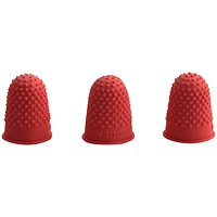 Q-Connect Thimblettes Size 00 Red (12 Pack)