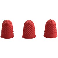 Q-Connect Thimblettes Size 00 Red (Pack of 12)