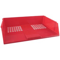 Q-Connect Wide Entry Letter Tray, Red