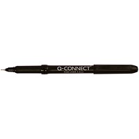 Q-Connect Black 0.4mm Fineliner Pen (Pack of 10)