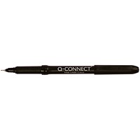 Q-Connect Black 0.4mm Fineliner Pen (Pack of 10)