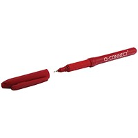 Q-Connect Fineliner Pen 0.4mm Red (Pack of 10)