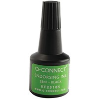 Q-Connect Endorsing Ink 28ml Black (Pack of 10)