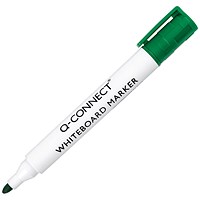 Q-Connect Drywipe Marker Pen, Green, Pack of 10