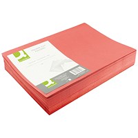Q-Connect 180gsm, Square Cut Folder, Light-Weight, Foolscap, Red, Pack of 100 Q-Connect 180gsm, Square Cut Folder, Light-Weight, Foolscap, Red, Pack of 100