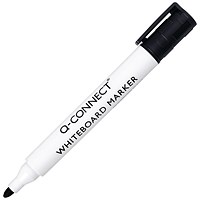 Q-Connect Drywipe Marker Pen, Black, Pack of 10