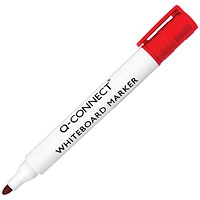 Q-Connect Drywipe Marker Pen, Red, Pack of 10