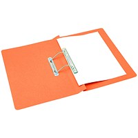 Q-Connect Transfer Files, 300gsm, Foolscap, Orange, Pack of 25