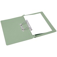 Q-Connect Transfer Files, 300gsm, Foolscap, Green, Pack of 25