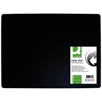 Q-Connect PP Black Desk Mat With Non-Slip Surface 400mm x 530mm