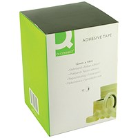 Q-Connect Easy Tear Tape Rolls, 12mm x 66m, Pack of 12