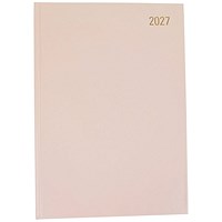 5 Star Desk Diary 2 Page Per Day A4 Soft Beige 2027