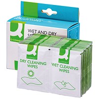 Q-Connect Wet and Dry Screen Wipes, Pack of 20 Q-Connect Wet and Dry Screen Wipes, Pack of 20