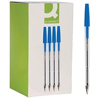 Pack of 40 x Medium Black Ballpoint Pens Q Connect KF26040 Pack of 40 