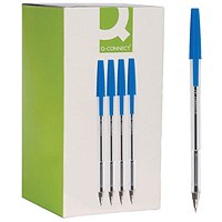 Q-Connect Ballpoint Pen, Blue, Pack of 20