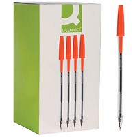 Q-Connect Ballpoint Pen, Red, Pack of 20 Q-Connect Ballpoint Pen, Red, Pack of 20