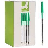 Q-Connect Ballpoint Pen Medium Green (Pack of 20)