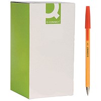 Q-Connect Ballpoint Pen Fine Red (Pack of 20)
