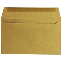 Q-Connect 89x152mm Envelopes, Gummed, 70gsm, Manilla, Pack of 1000