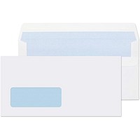 Q-Connect DL Envelopes, Window, Self Seal, 100gsm, White, Pack of 1000