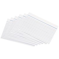 Q-Connect Lined Record Cards, 152x102mm, White, Pack of 100