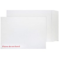 Q-Connect C4 Board Back Envelopes, 120gsm, Peel and Seal, White, Pack of 125