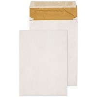 Q-Connect C4 Padded Gusset Envelopes, 50mm, Peel and Seal, White (Pack of 100)