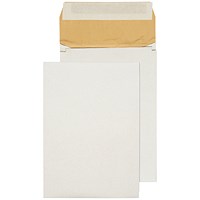 Q-Connect Padded Gusset Envelopes, B4, 353x250x50mm, Peel and Seal, White, Pack of 100