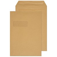 Q-Connect C4 Window Envelopes, Self Seal, 115gsm, Manilla, Pack of 250 Q-Connect C4 Window Envelopes, Self Seal, 115gsm, Manilla, Pack of 250