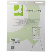 Q-Connect Flipchart Pad, Plain, A1, Pack of 5 Q-Connect Flipchart Pad, Plain, A1, Pack of 5