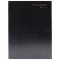 5 Star Academic Diary Week To View A4 Black 2026-2027