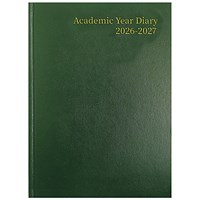 5 Star Academic Diary Week To View A4 Green 2026-2027