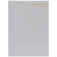 5 Star Academic Week To View Diary A4 Silver Grey 26-27