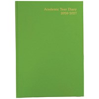 Academic Diary Week To View A4 Lime Green 2026-2027