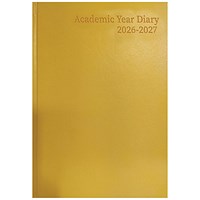 5 Star Academic Diary Week To View A4 Yellow 2026-2027