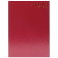 5 Star Academic Diary Week To View A5 Burgundy 2026-2027