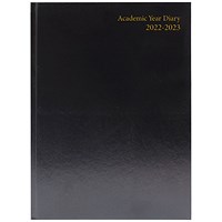 Academic Diary Week To View A5 Black 2022-2023