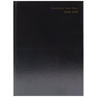 5 Star Academic Diary Week To View A5 Black 2026-2027