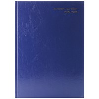 Q-Connect 2024-25 Academic Diary, Week To View, A5, Blue